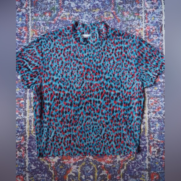 Mesh leopard print top - Picture 1 of 3